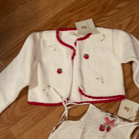 Victoria kids sz 4 strawberry sundress and shrug - Picture 2 of 3